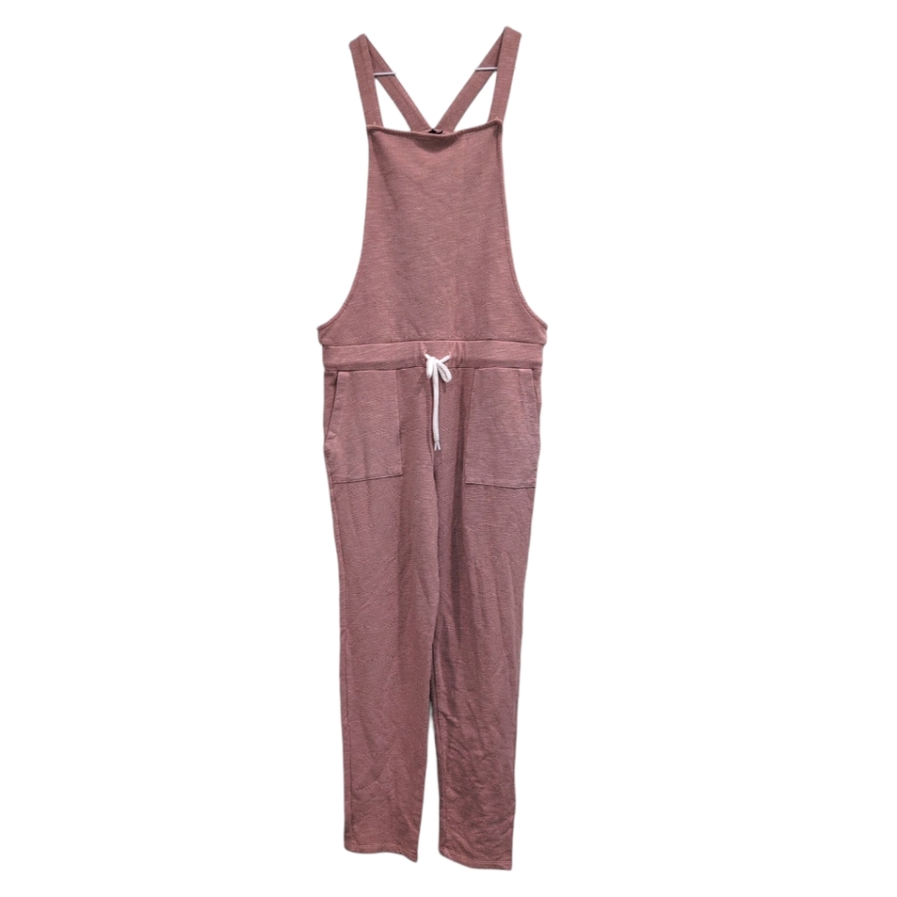 NWT MONROW Supersoft Tank Jumper Jumpsuit in Dry Rose Pink SMALL